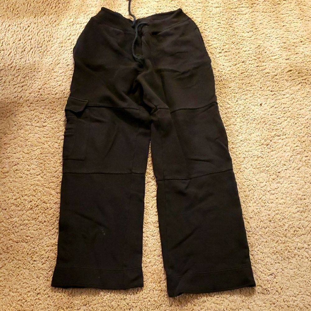 Timberland Sweatpants Small Black Utility Cargo Joggers Athleisure
